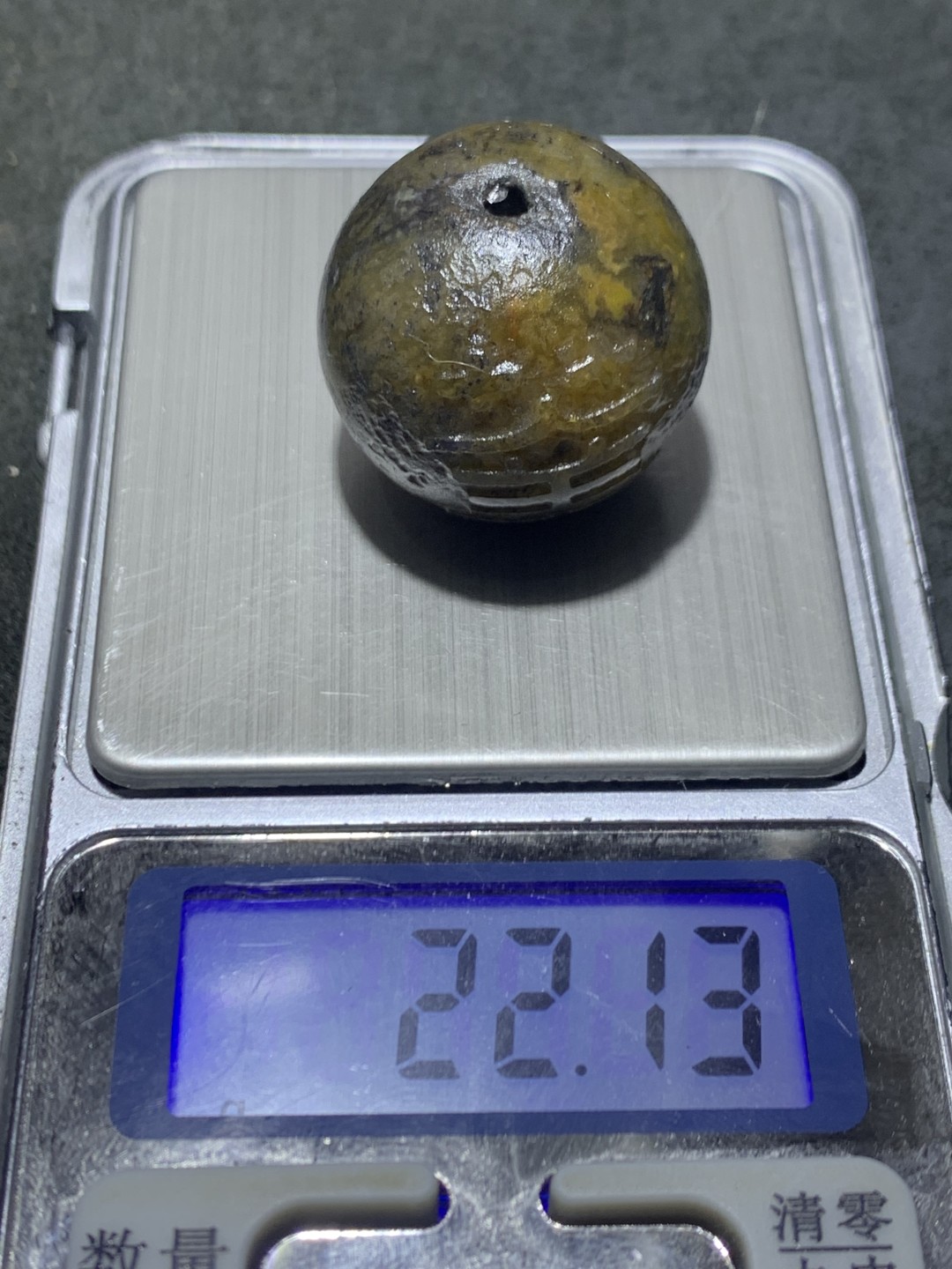 精美亚光原皮风化纹战国红玛瑙手工雕刻十全十美随形单珠一颗