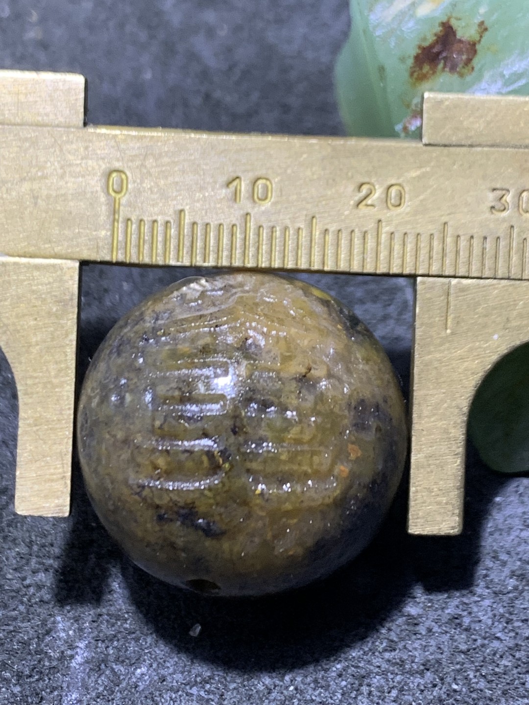 精美亚光原皮风化纹战国红玛瑙手工雕刻十全十美随形单珠一颗