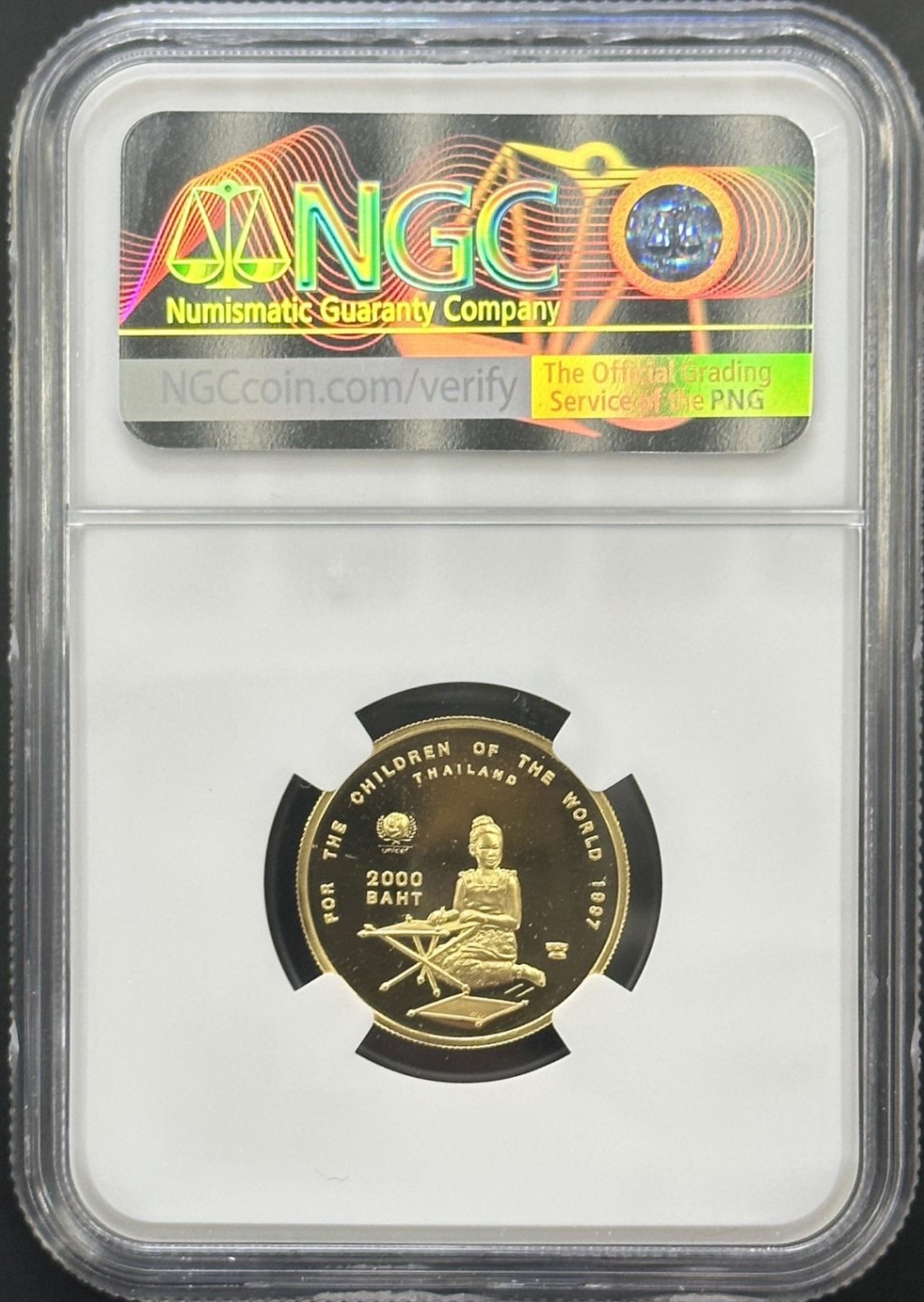 紫瑗钱币——第264期拍卖 泰国 1997年 联合国儿童基金会成立50周年 2000铢 金币 NGC PR69 UC