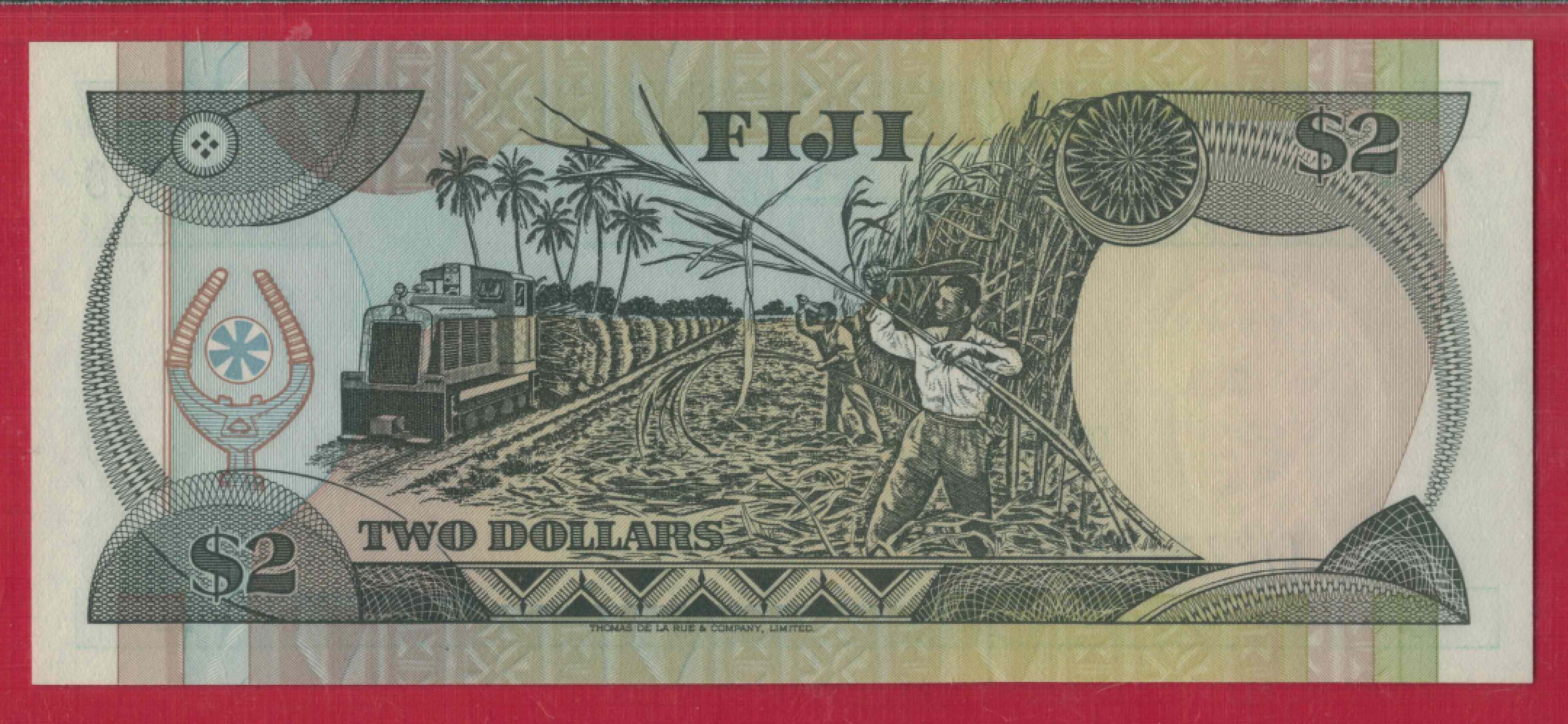 斐济2元 1980年 P-77a 冠军分 大洋洲纸币 实物如图 UNC