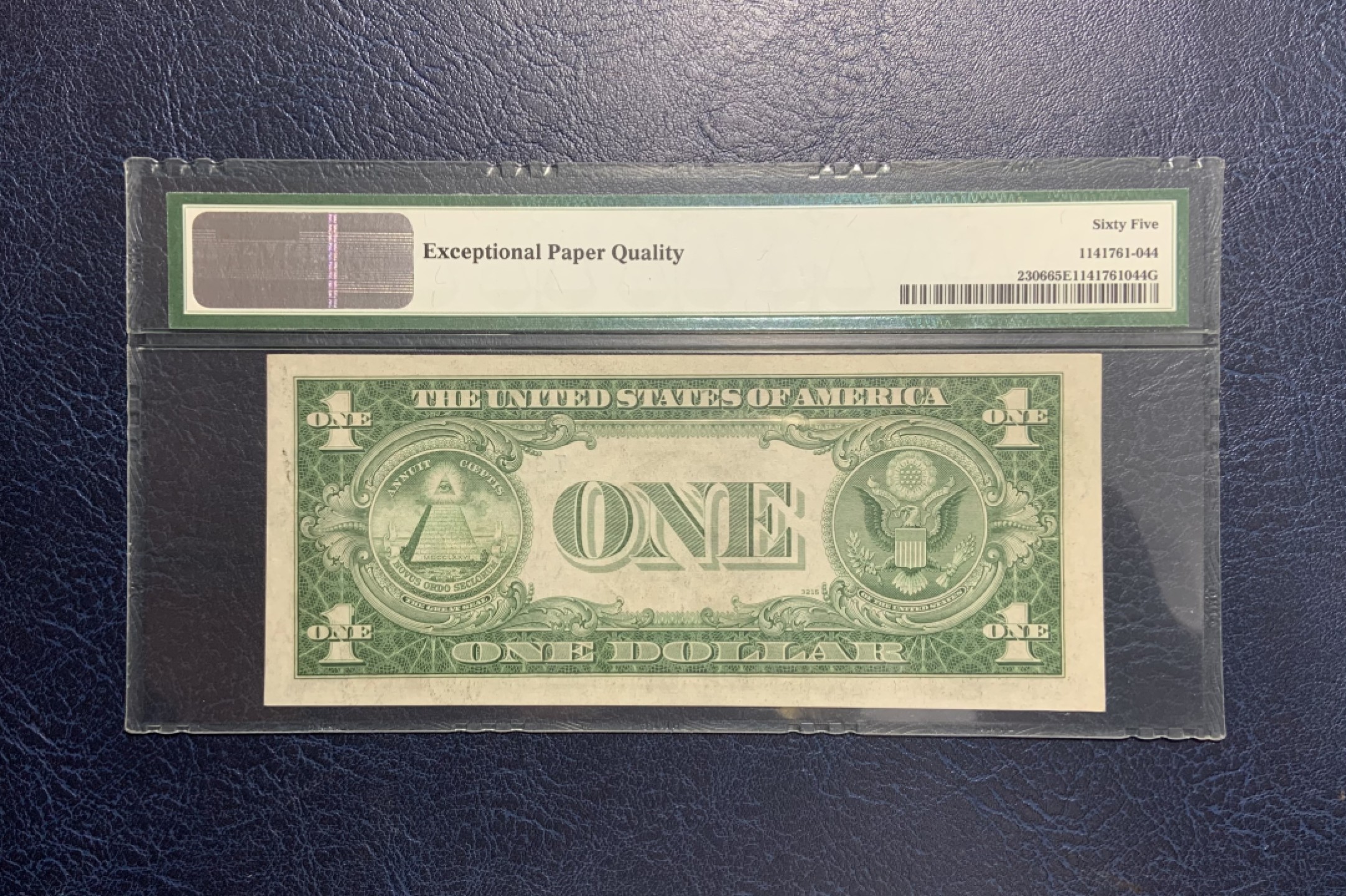 收藏联盟Quantum Auction 第250期拍卖  美国1935年北非券1元 PMG65 
