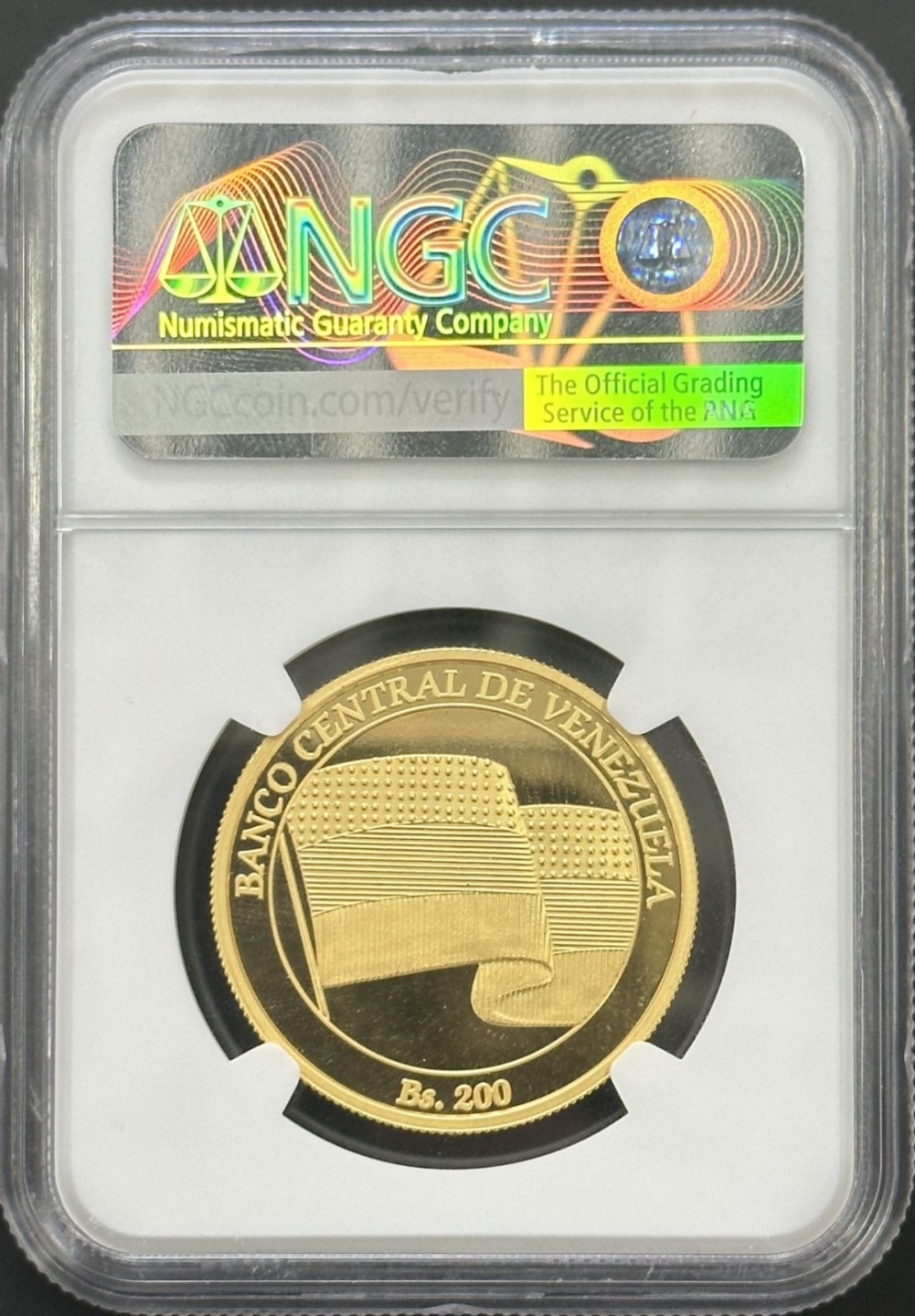 紫瑗钱币——第264期拍卖 委内瑞拉 2010年 弗朗西斯科·德·米兰达 200玻利瓦尔 金币 NGC PR68 UC