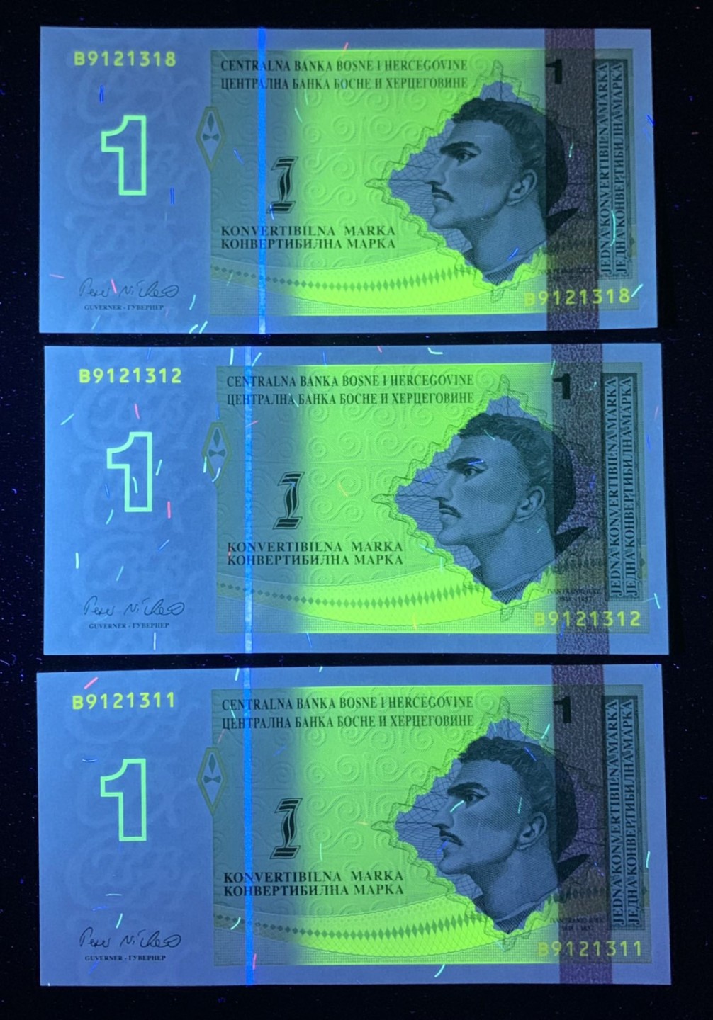 紫瑗钱币——第263期拍卖—纸币团购场 塞尔维亚专场 全场包邮 波黑 1998年 穆族 1马克 UNC  单张（B9121311）