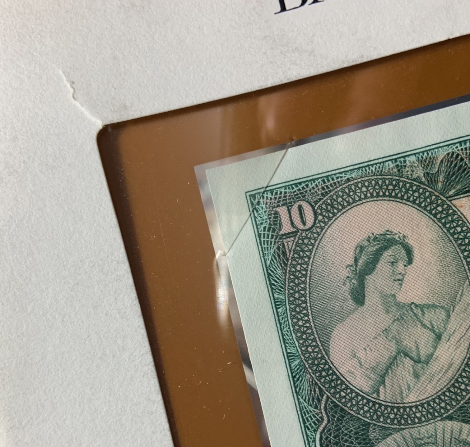 收藏联盟Quantum Auction 第250期拍卖  香港汇丰银行1978年10元富兰克林邮币封 品相UNC 小棉胎