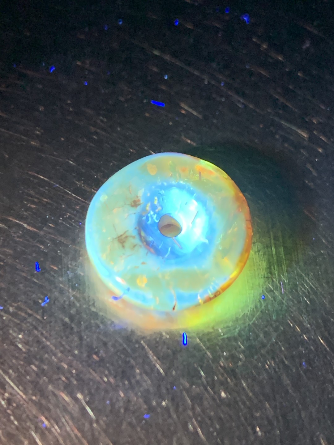 精美乌克兰花珀通货平安扣一个