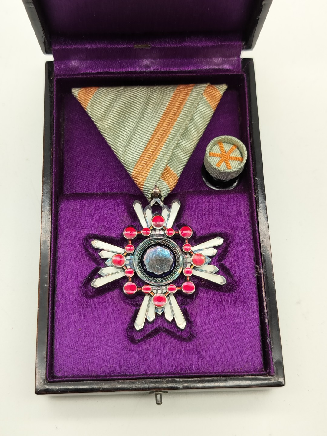 战时六等瑞宝章 纯银珐琅章 六等瑞宝章 五彩包浆 不忘历史牢记使命日军侵华战争史料物证 抗战收藏历史原品保证