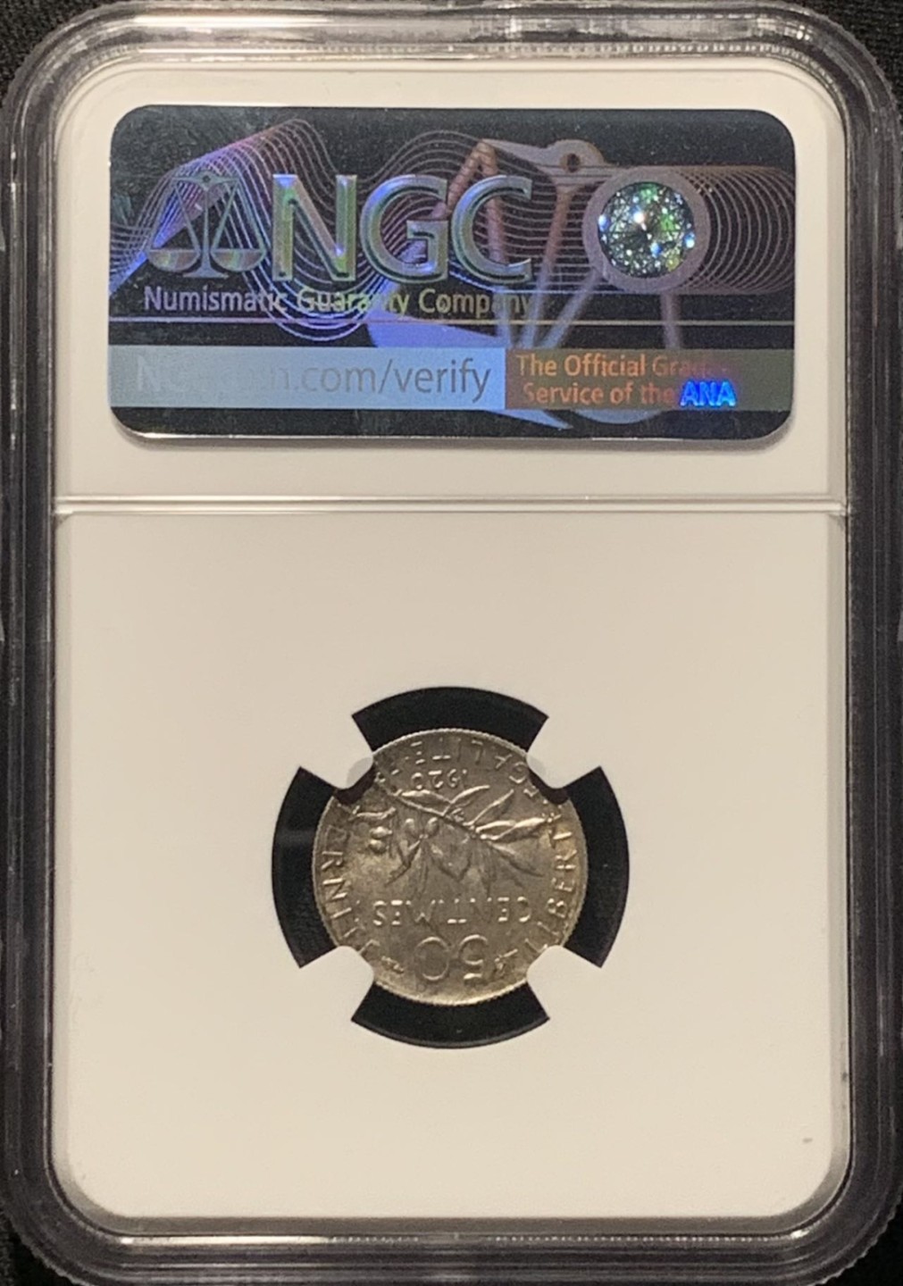 紫瑗钱币——第264期拍卖 法国 1920年 播种女神 50分 银币 NGC MS62