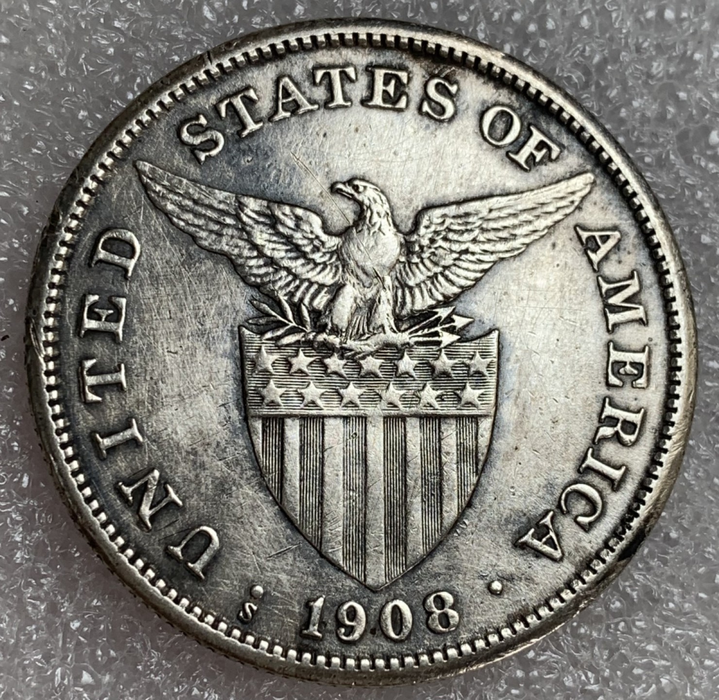 瓶子🏺第87期拍卖会 美术菲律宾1908年打铁女神1比索大银币  20克