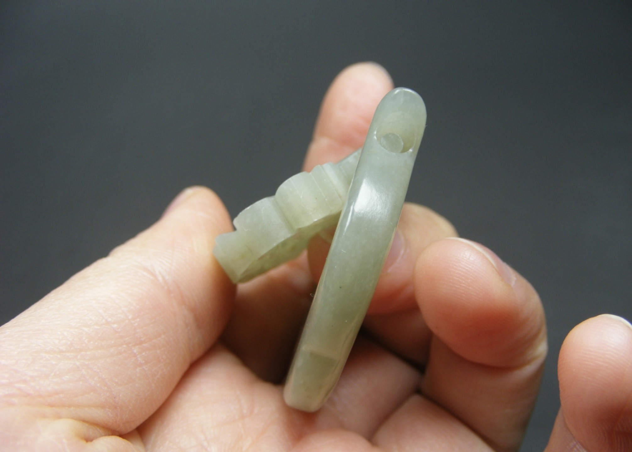 ｜冷门出品｜精选专拍·第叁拾叁场· 和田青白玉活环灵芝荷叶花卉双凤鸟提携大佩
