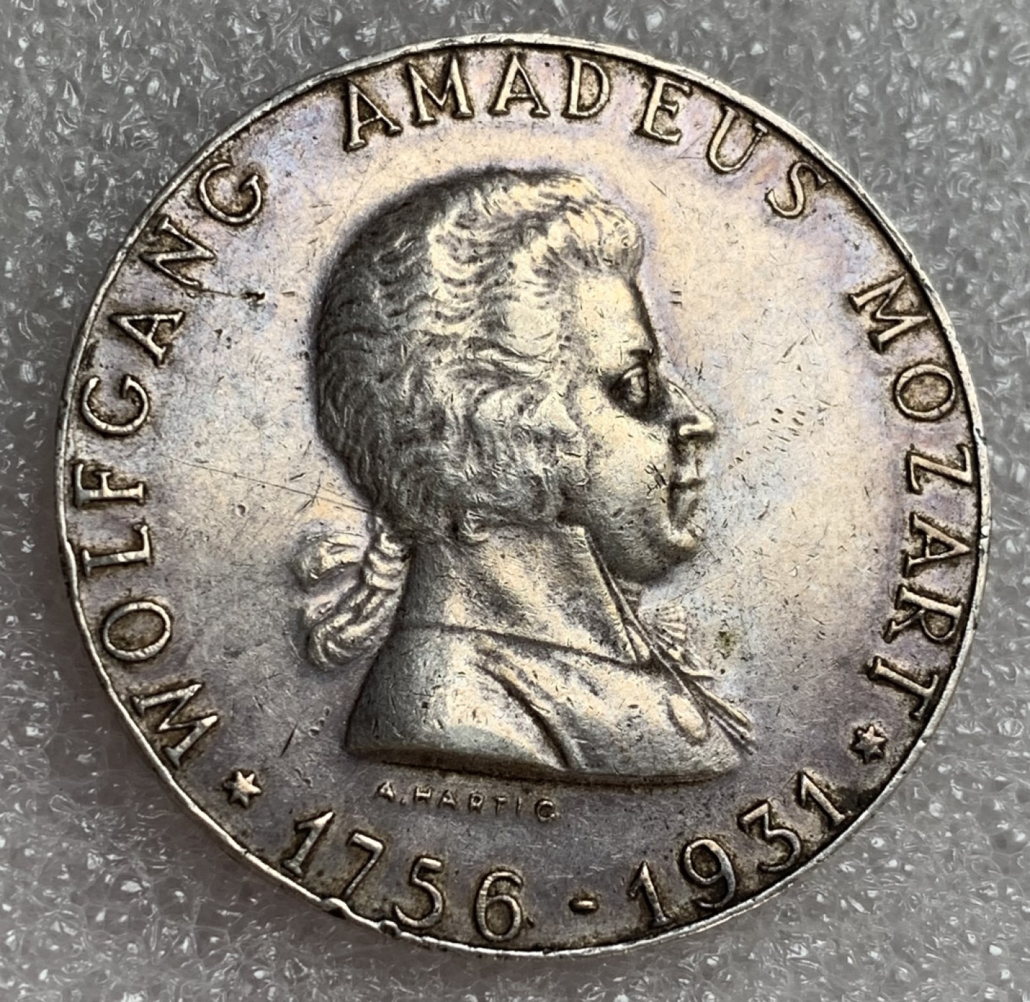 瓶子🏺第87期拍卖会 奥地利1931年莫扎特纪念银章  底板镜面  有点精制的感觉