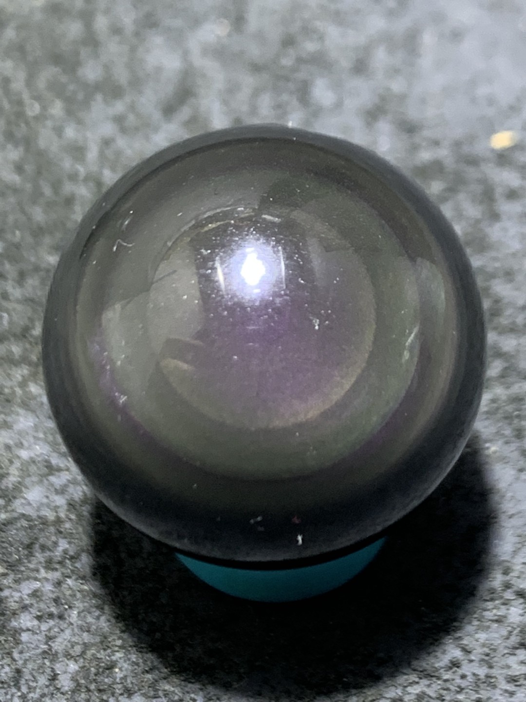 精美2.0双彩眼黑曜石单珠一颗