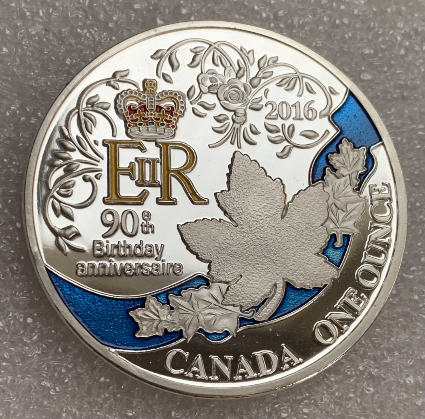 瓶子🏺第87期拍卖会 加拿大2016年镀银纪念章  38mm  28.8g