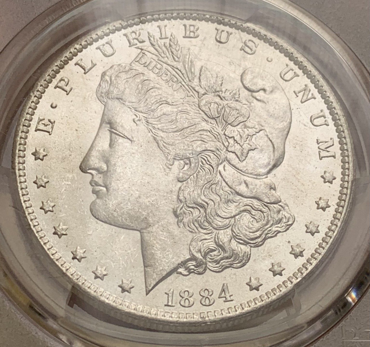 瓶子🏺第87期拍卖会  美国1884年1美元摩根大银币O版PCGS MS64