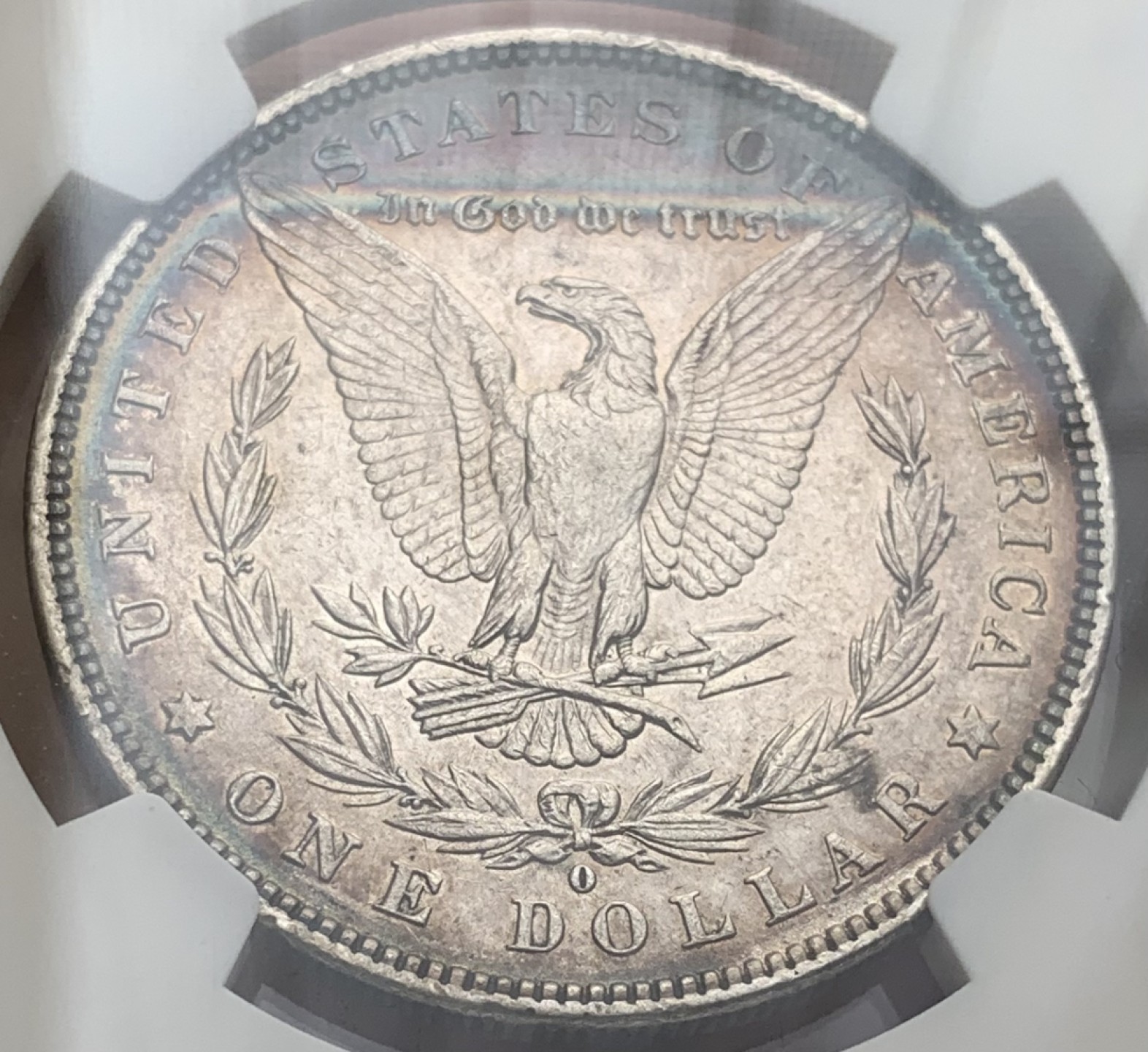 瓶子🏺第87期拍卖会  美国1884年1美元摩根大银币O版  月牙彩