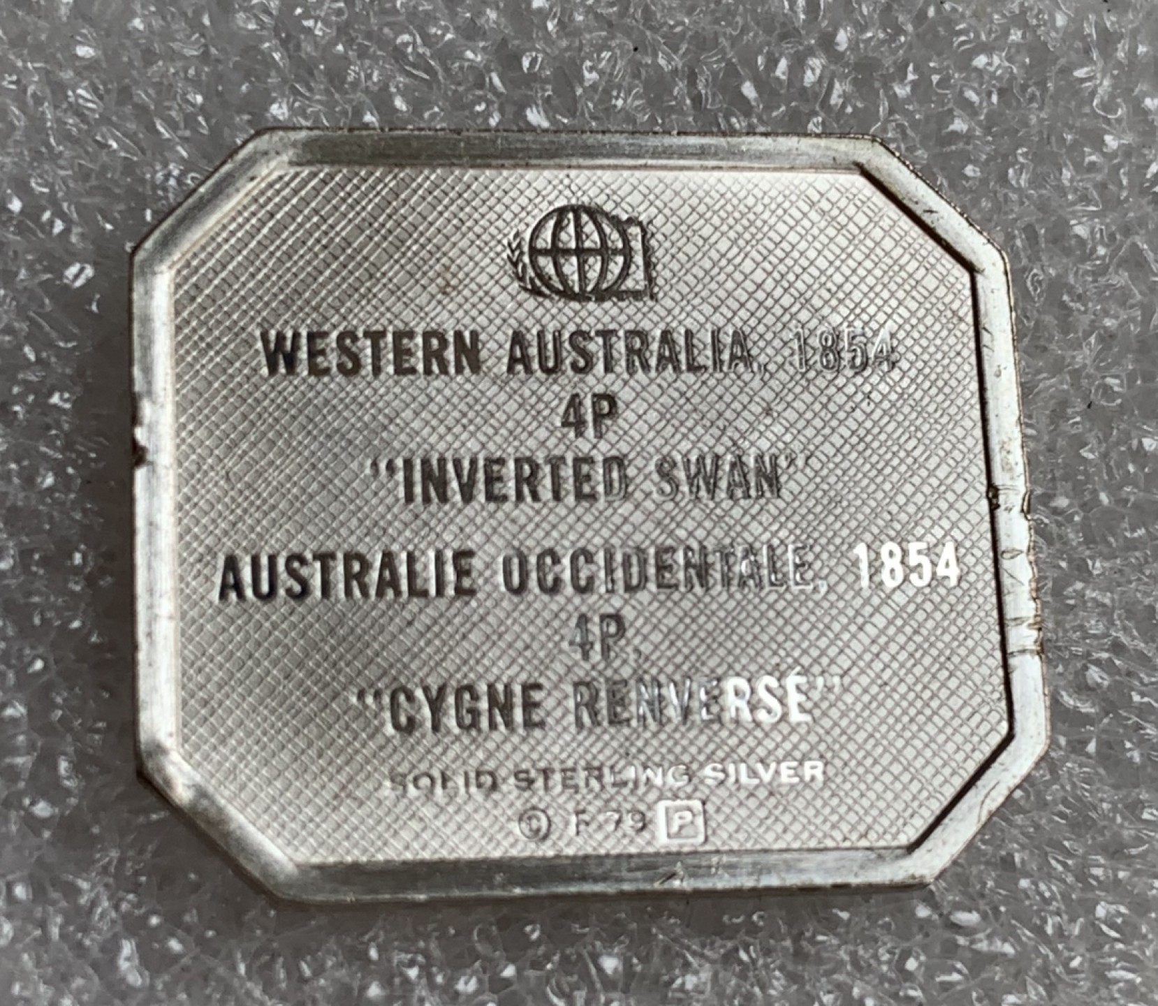 瓶子🏺第87期拍卖会 稀少  西澳大利亚州4P银质邮票  世界邮政后铸  8.08g