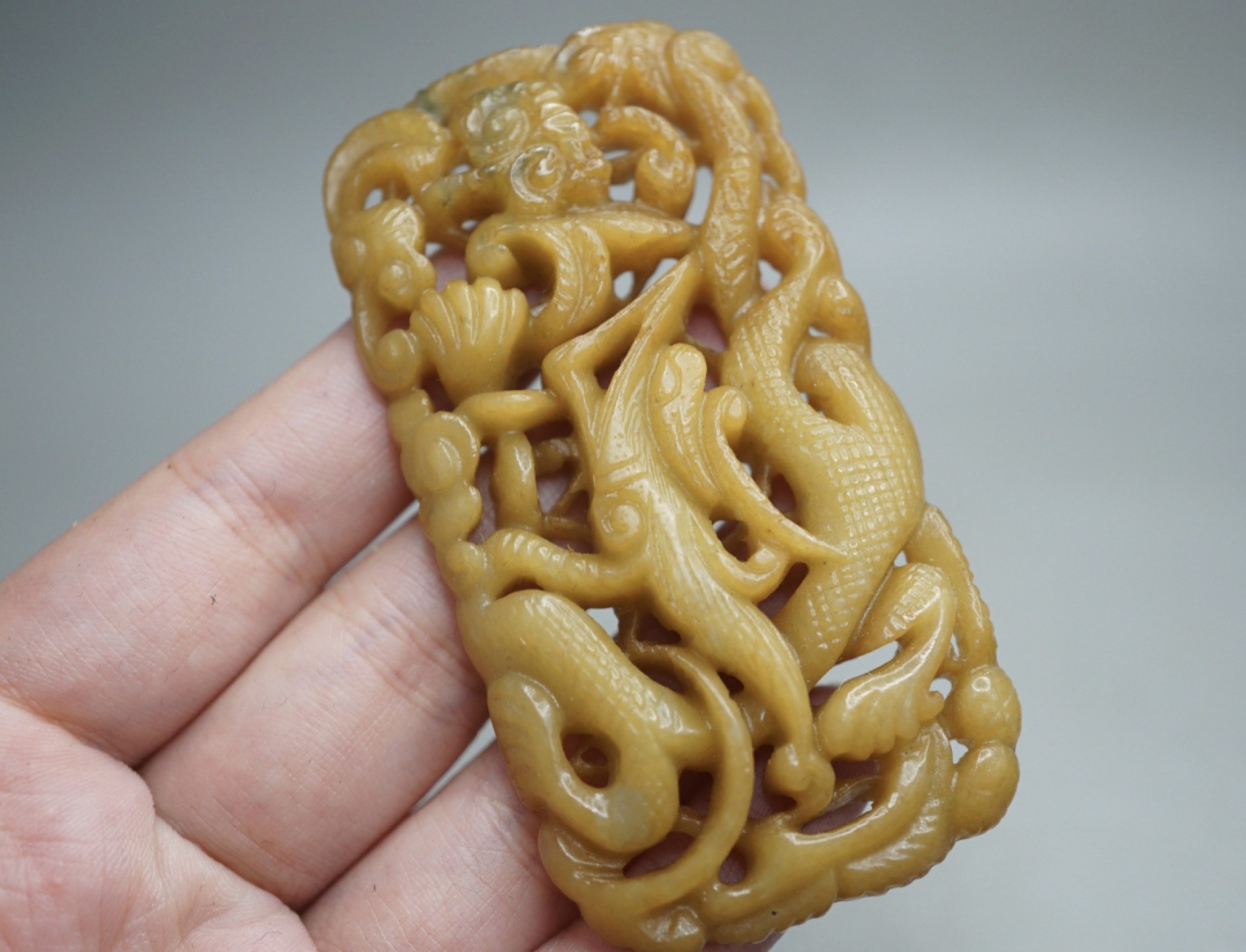 ｜冷门出品｜精选专拍·第叁拾伍场· 苏工和田玉龙纹浮雕镂空玉佩挂件