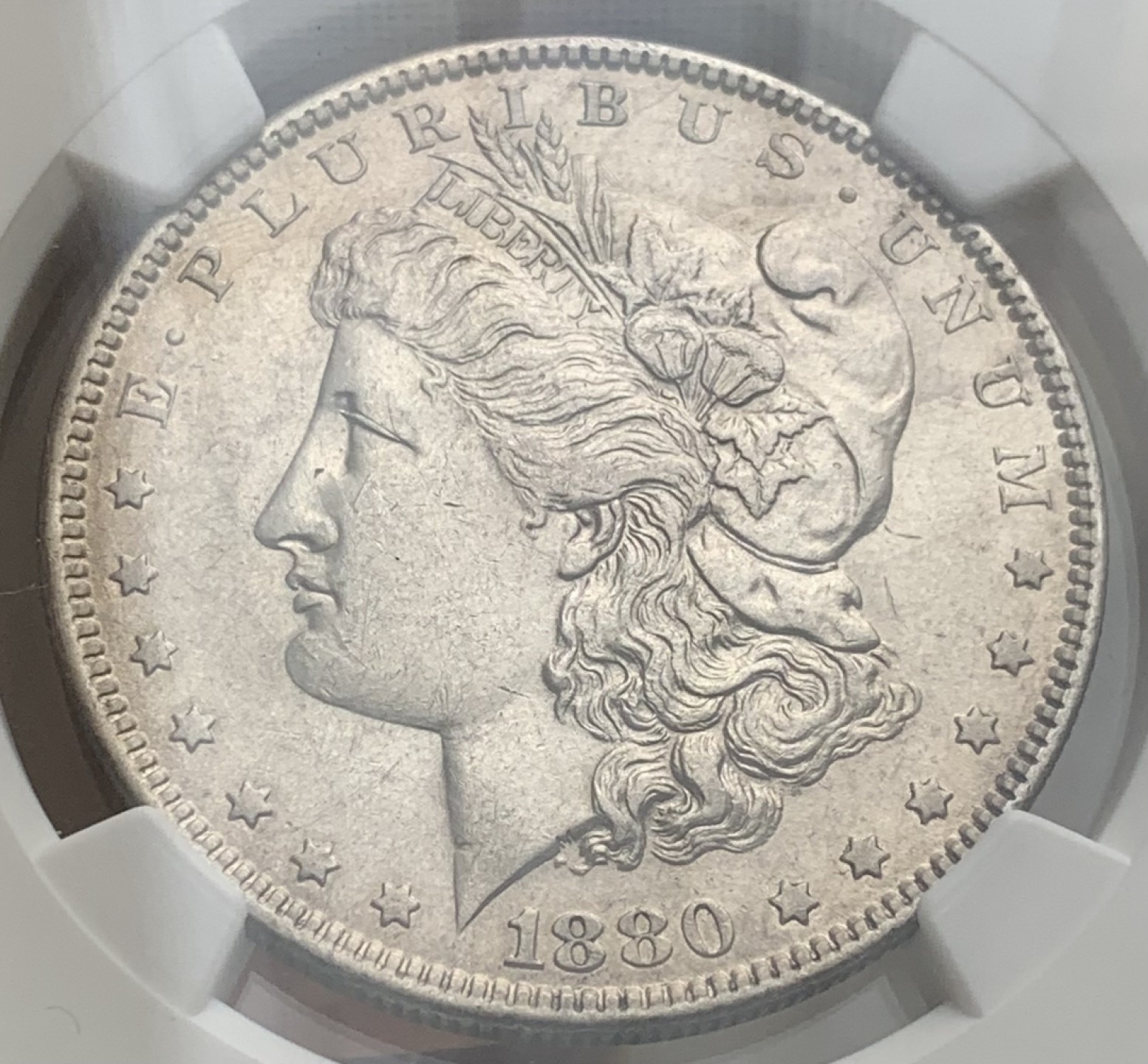 瓶子🏺第87期拍卖会  美国1884年1美元摩根大银币O版  月牙彩