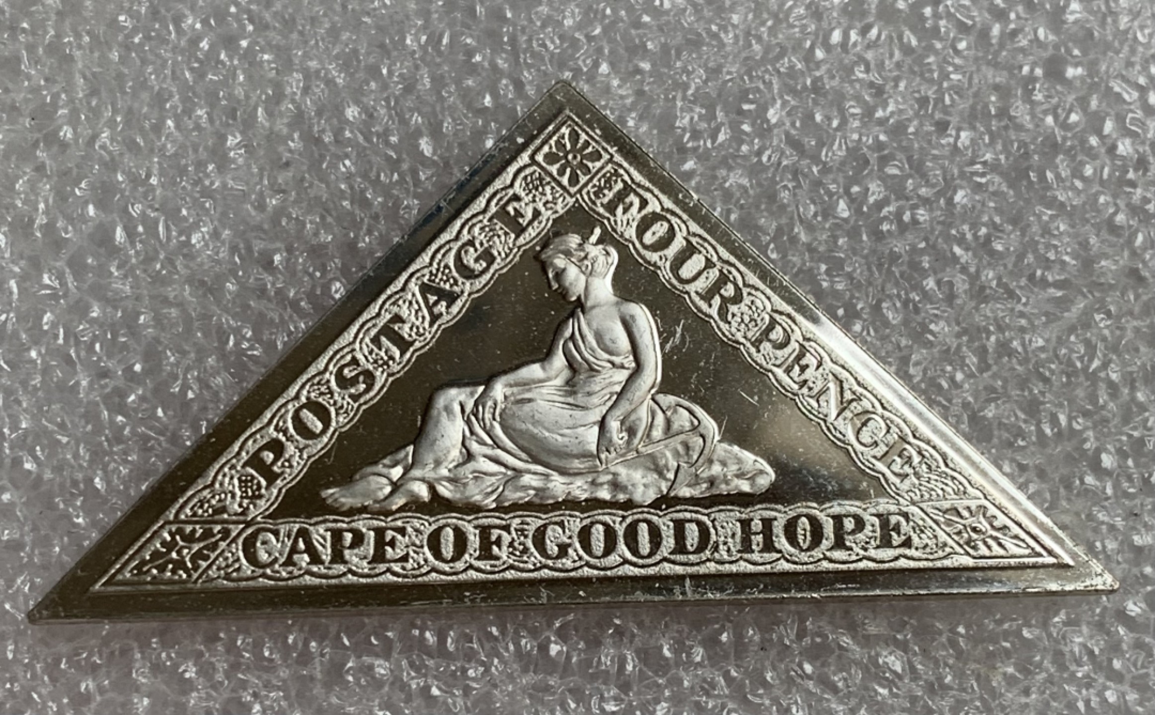 瓶子🏺第87期拍卖会 稀少  好望角1861年4P珍稀邮票  世界邮政后铸  9.89g