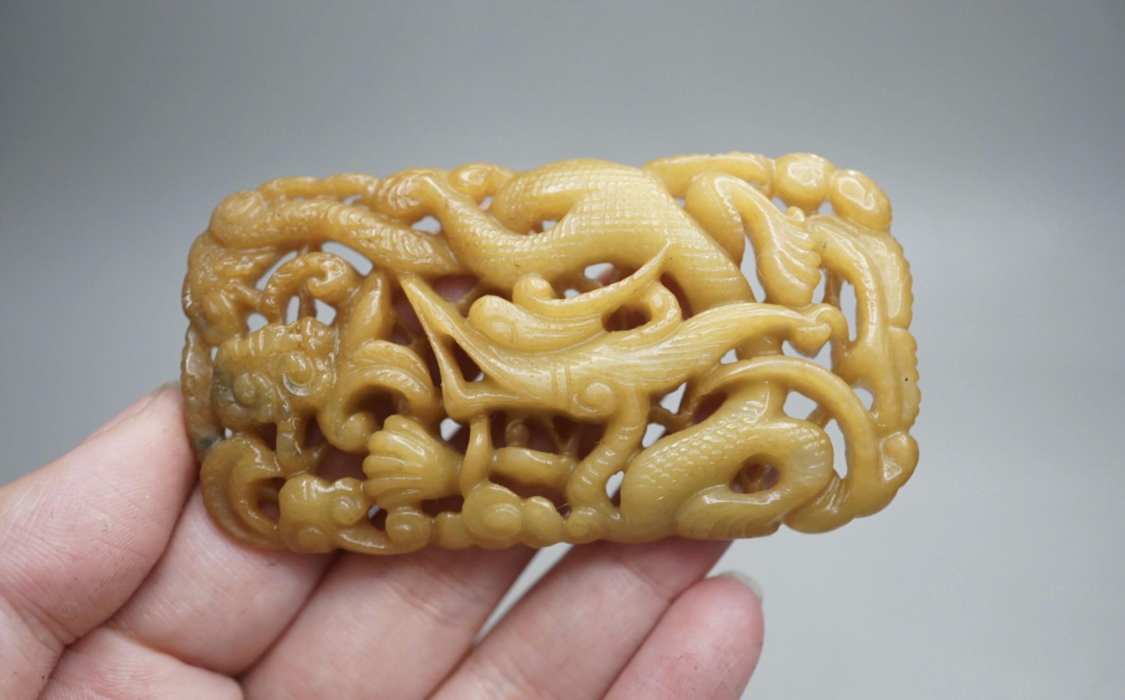 ｜冷门出品｜精选专拍·第叁拾伍场· 苏工和田玉龙纹浮雕镂空玉佩挂件
