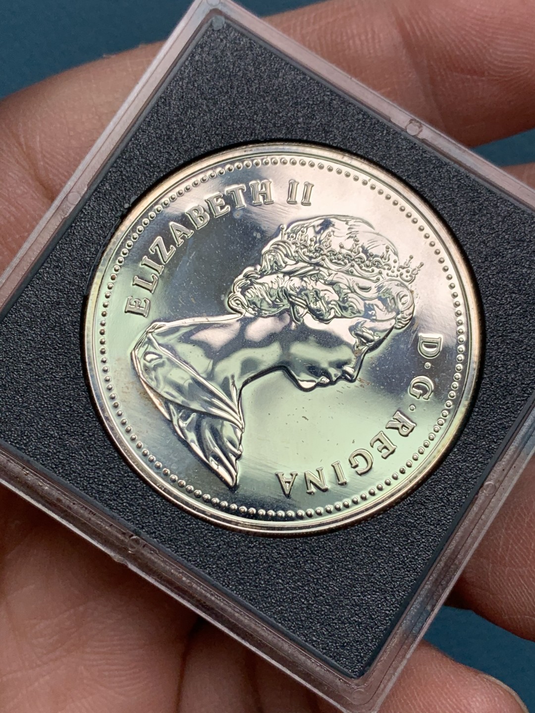 《竞宝斋》第154场-周日，周一，周四 3场 (全场包邮) 加拿大1971年 动力火车 1元 精制大银币