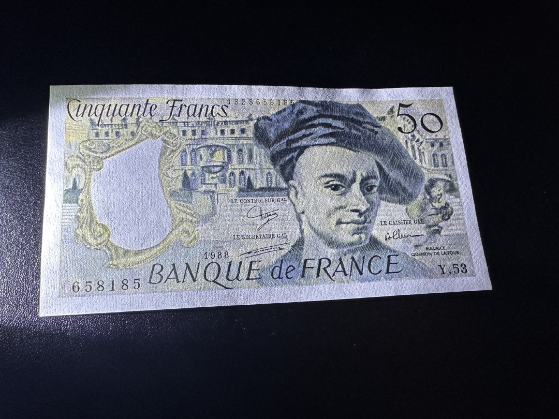 《外钞收藏家》第二百六十二期（连拍第二场） 1988年法国50法郎 UNC-无折 有潮