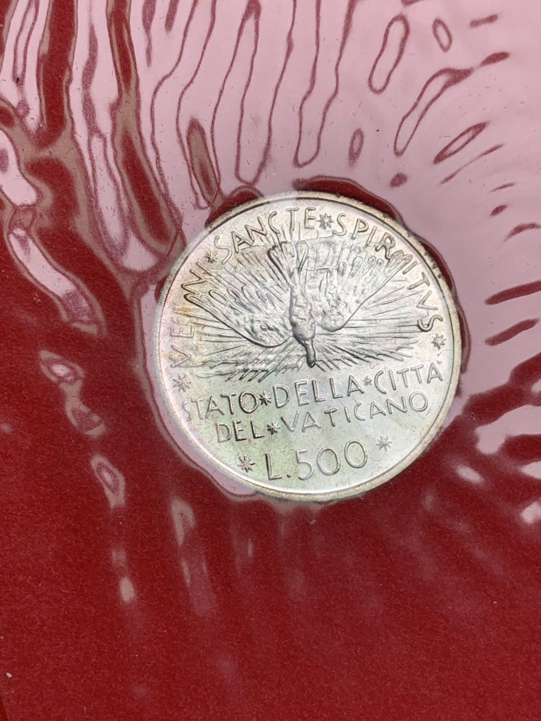 《竞宝斋》第154场-周日，周一，周四 3场 (全场包邮) 梵蒂冈1978年 教皇缺位 500里拉银币 稀少