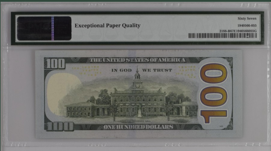 收藏联盟Quantum Auction 第251期拍卖  美国联邦2013年100元 PMG67 狮子号8888
