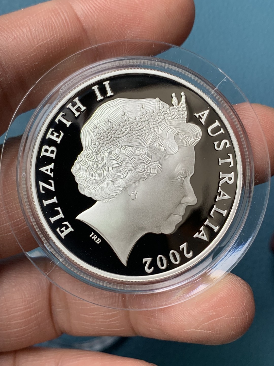 《竞宝斋》第154场-周日，周一，周四 3场 (全场包邮) 澳大利亚2002年 袋鼠1盎司精制大银币 非常稀少的品种