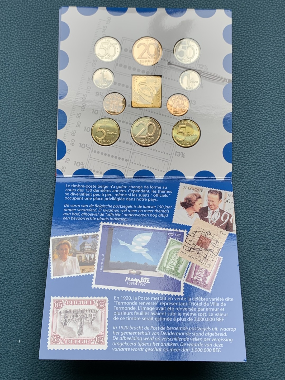 《竞宝斋》第154场-周日，周一，周四 3场 (全场包邮) 比利时1999年 阿尔贝托二世 十枚套+一枚方形铜章 非常漂亮