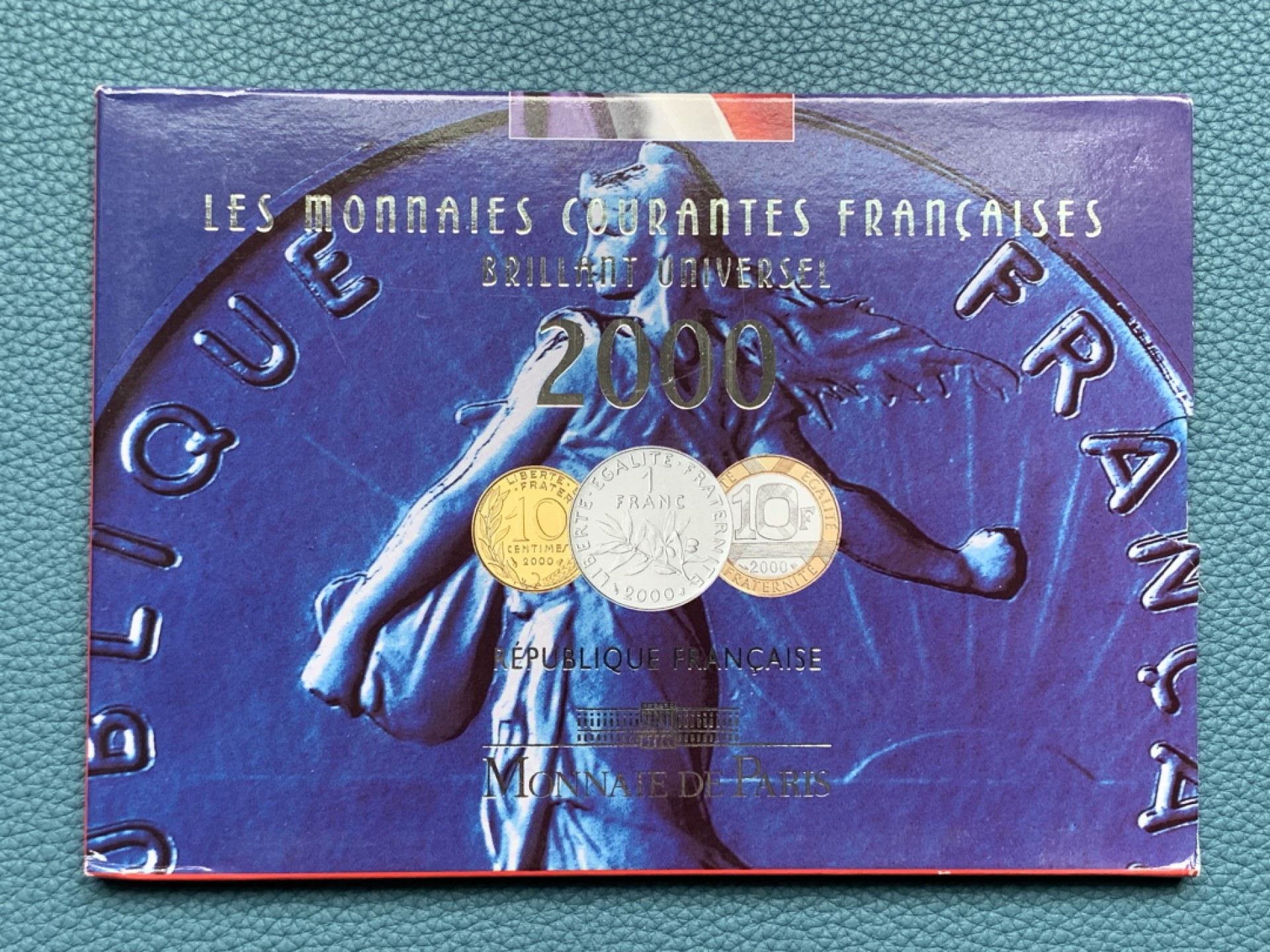 《竞宝斋》第154场-周日，周一，周四 3场 (全场包邮) 法国2000年 十枚套 不同面值 原厂封装