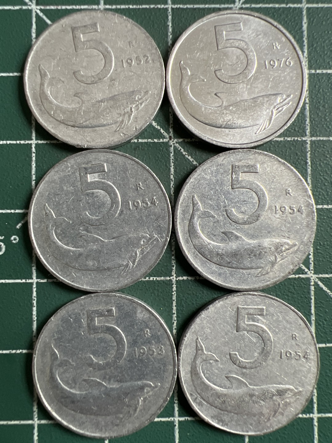 泡泡堂第281期  世界硬币 （无押金，捡漏，全场20包邮，偏远地区除外，接收代拍业务） 意大利5分六枚