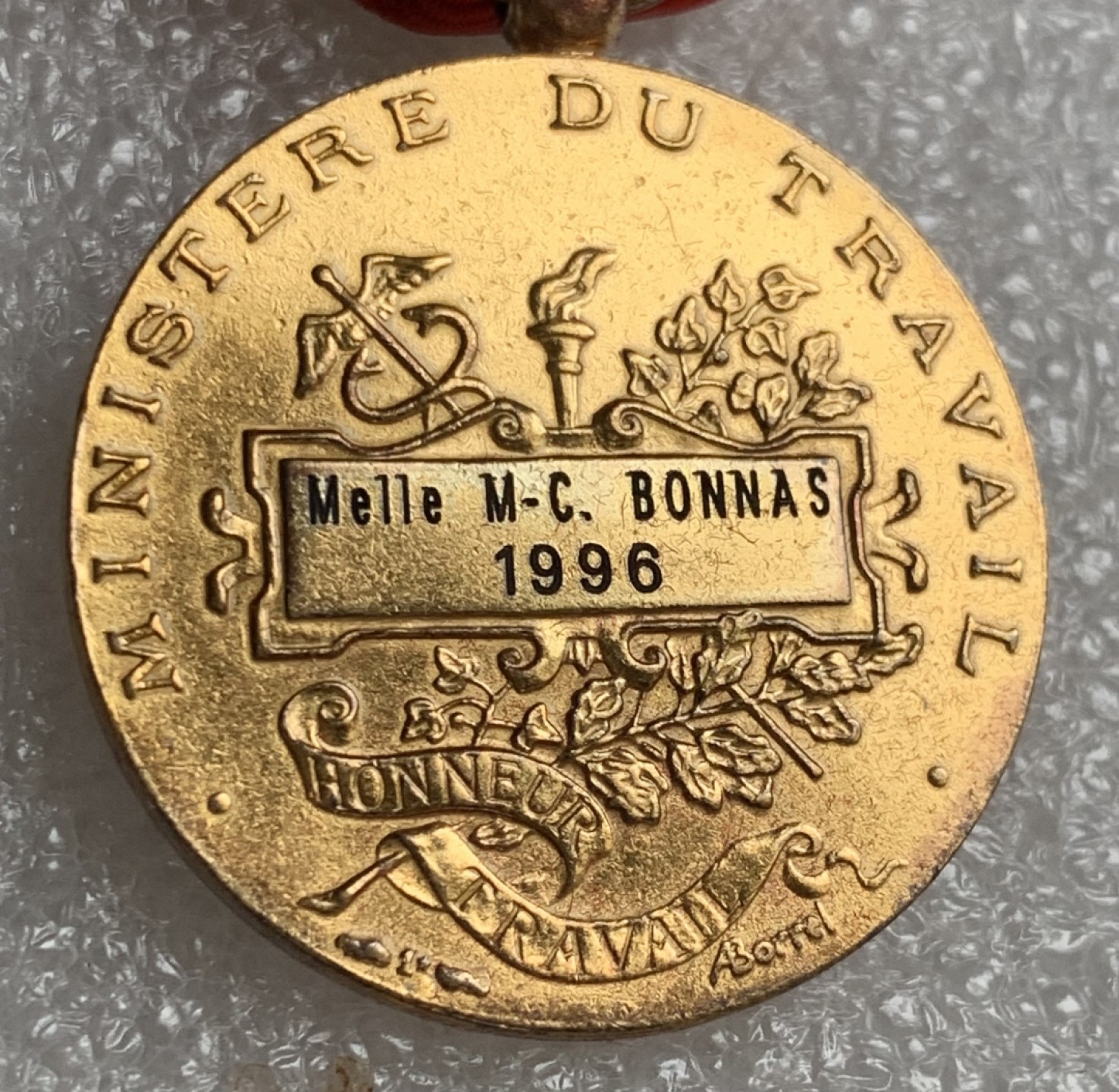 瓶子🏺第87期拍卖会 法国1996年镀金银质劳动奖章