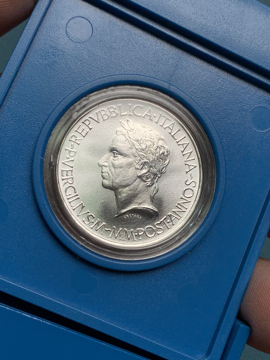 《竞宝斋》第154场-周日，周一，周四 3场 (全场包邮) 意大利1981年 500里拉 维吉尔逝世纪念 500里拉银币