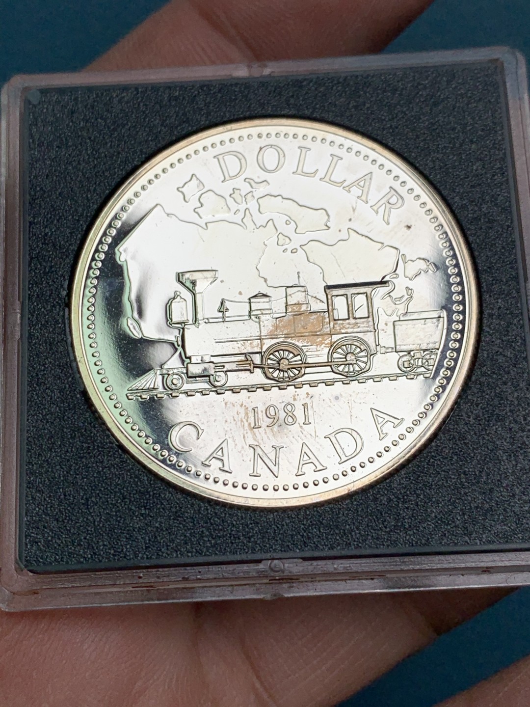 《竞宝斋》第154场-周日，周一，周四 3场 (全场包邮) 加拿大1971年 动力火车 1元 精制大银币