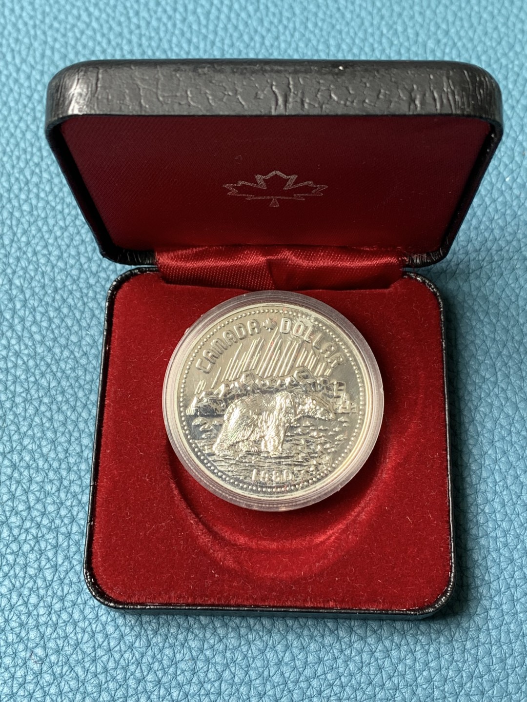 《竞宝斋》第154场-周日，周一，周四 3场 (全场包邮) 加拿大1980年 北极熊1元精制大银币