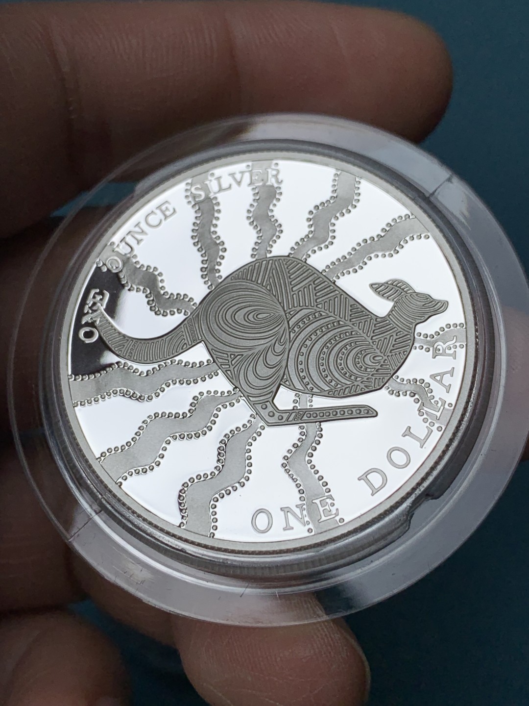 《竞宝斋》第154场-周日，周一，周四 3场 (全场包邮) 澳大利亚2002年 袋鼠1盎司精制大银币 非常稀少的品种