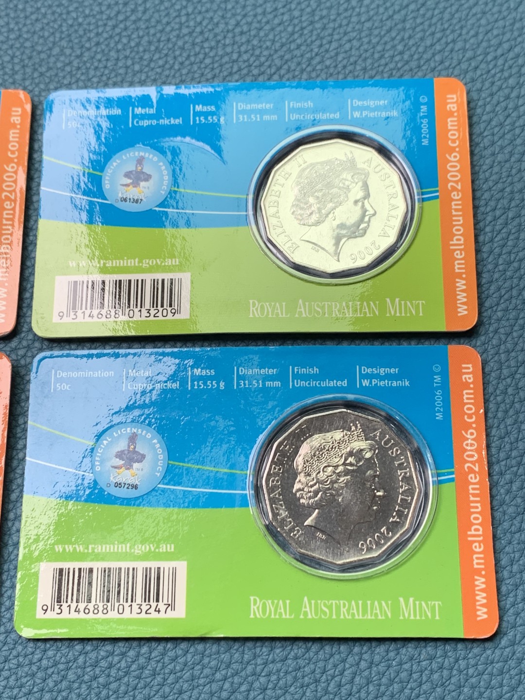 《竞宝斋》第154场-周日，周一，周四 3场 (全场包邮) 四枚一组 澳大利亚2006年 奥运纪念 原厂封装