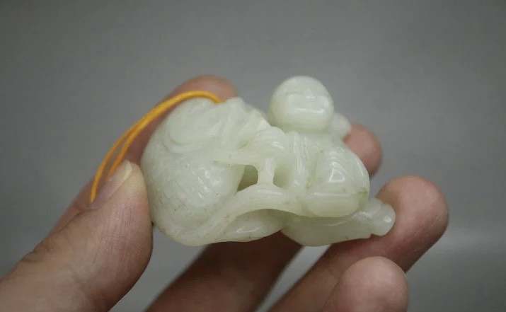 ｜冷门出品｜精选专拍·第叁拾陆场· 和田玉 立体工的苏工的童子手把件 