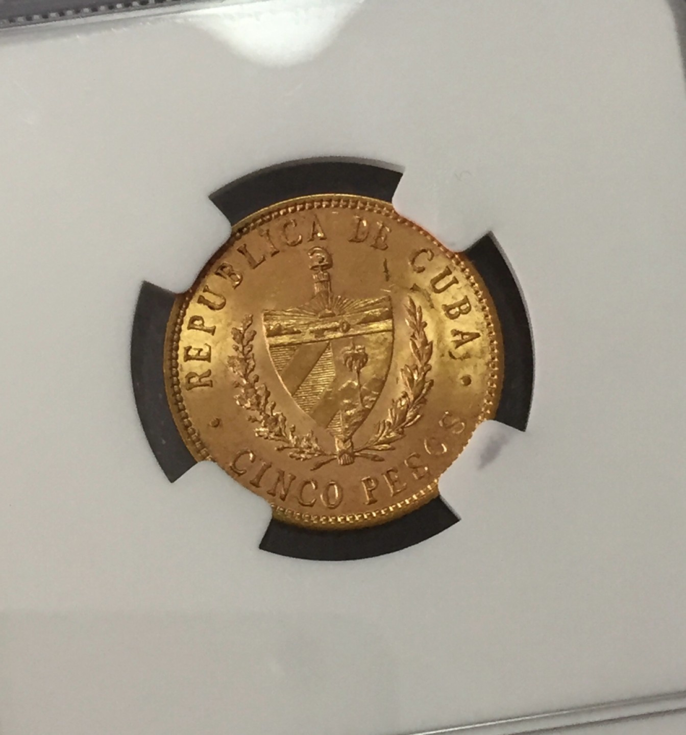 方圆集藏第三期专场 11234-NGC58分1915年古巴何塞马蒂5比索金币