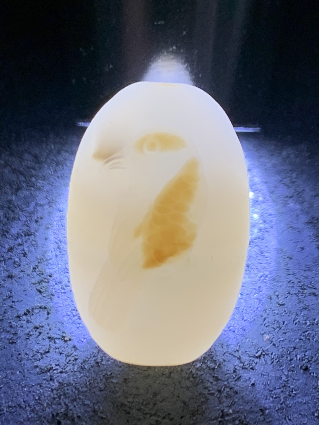 精美亚光高玉化海洋玉髓手工俏色巧雕喜上眉梢桶珠一个