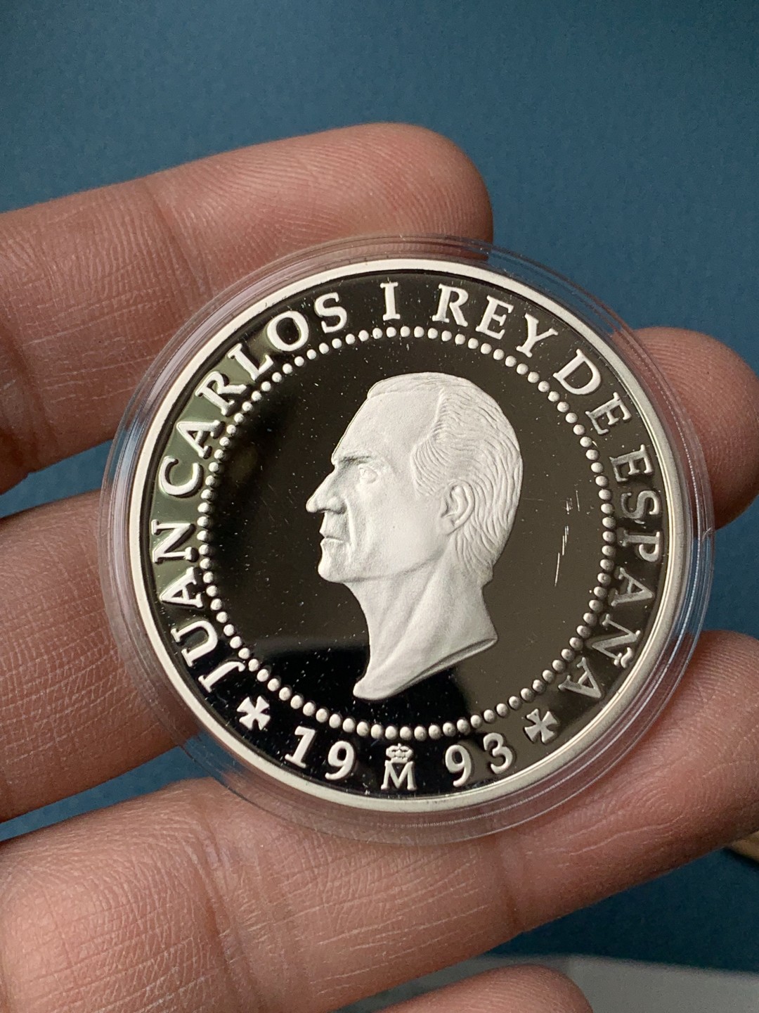 《竞宝斋》第154场-周日，周一，周四 3场 (全场包邮) 西班牙1993年 圣年2000比塞塔精制大银币 罕见品种