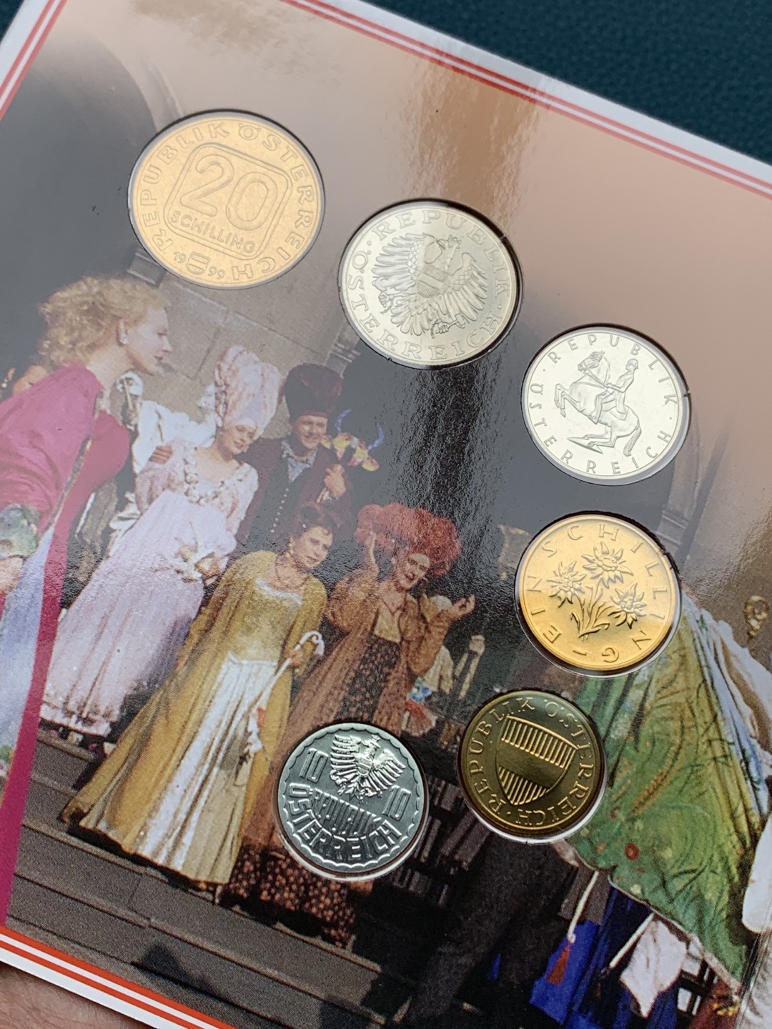 《竞宝斋》第154场-周日，周一，周四 3场 (全场包邮) 奥地利1999年 六枚套不同面值 原厂封装