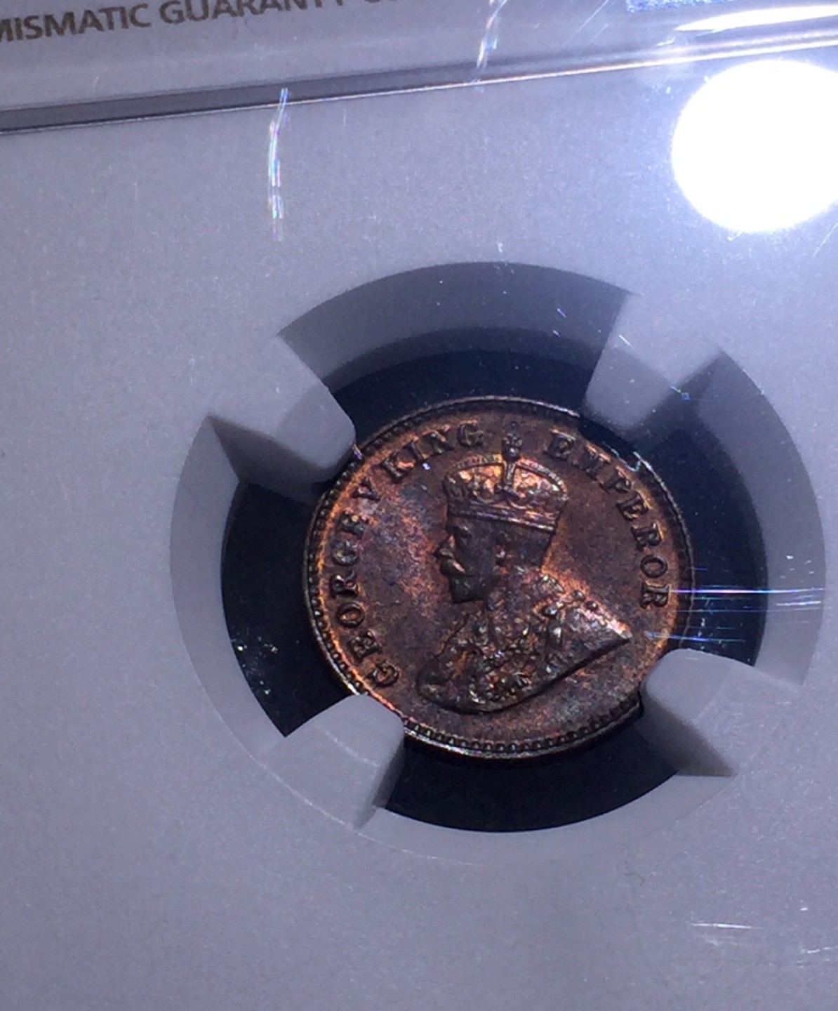 方圆集藏第三期专场 11242-NGC62BN英属印度1920年乔治五世1/12安娜