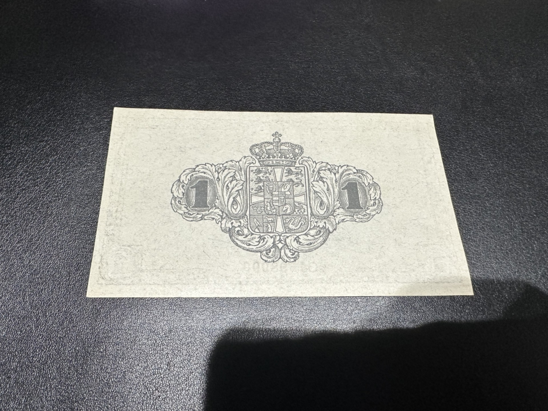 《外钞收藏家》第二百六十一期（连拍第一场） 1921年丹麦1克朗 000豹子号 全新UNC