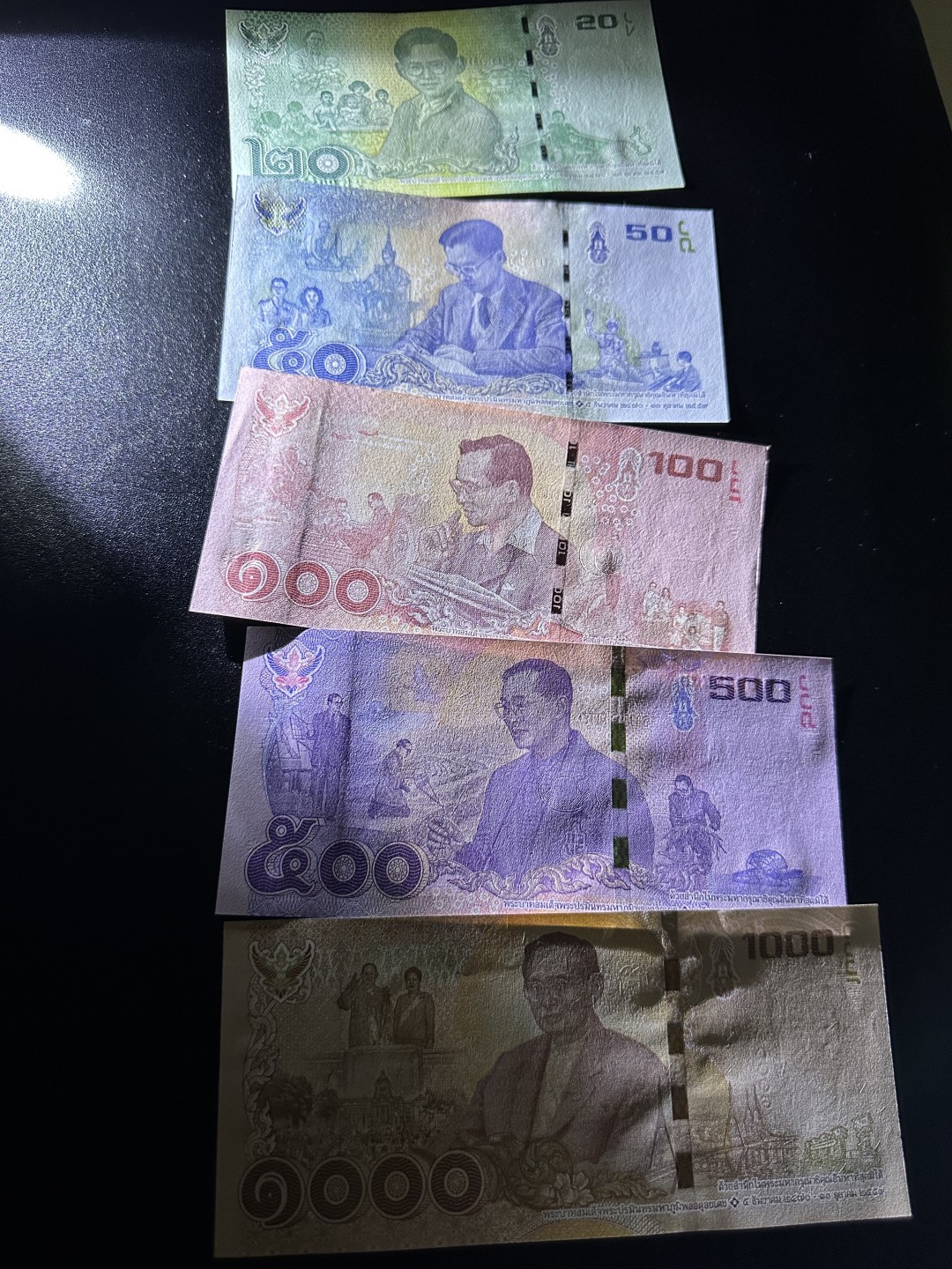 《外钞收藏家》第二百六十一期（连拍第一场） 泰国泰铢1套5张 全新UNC