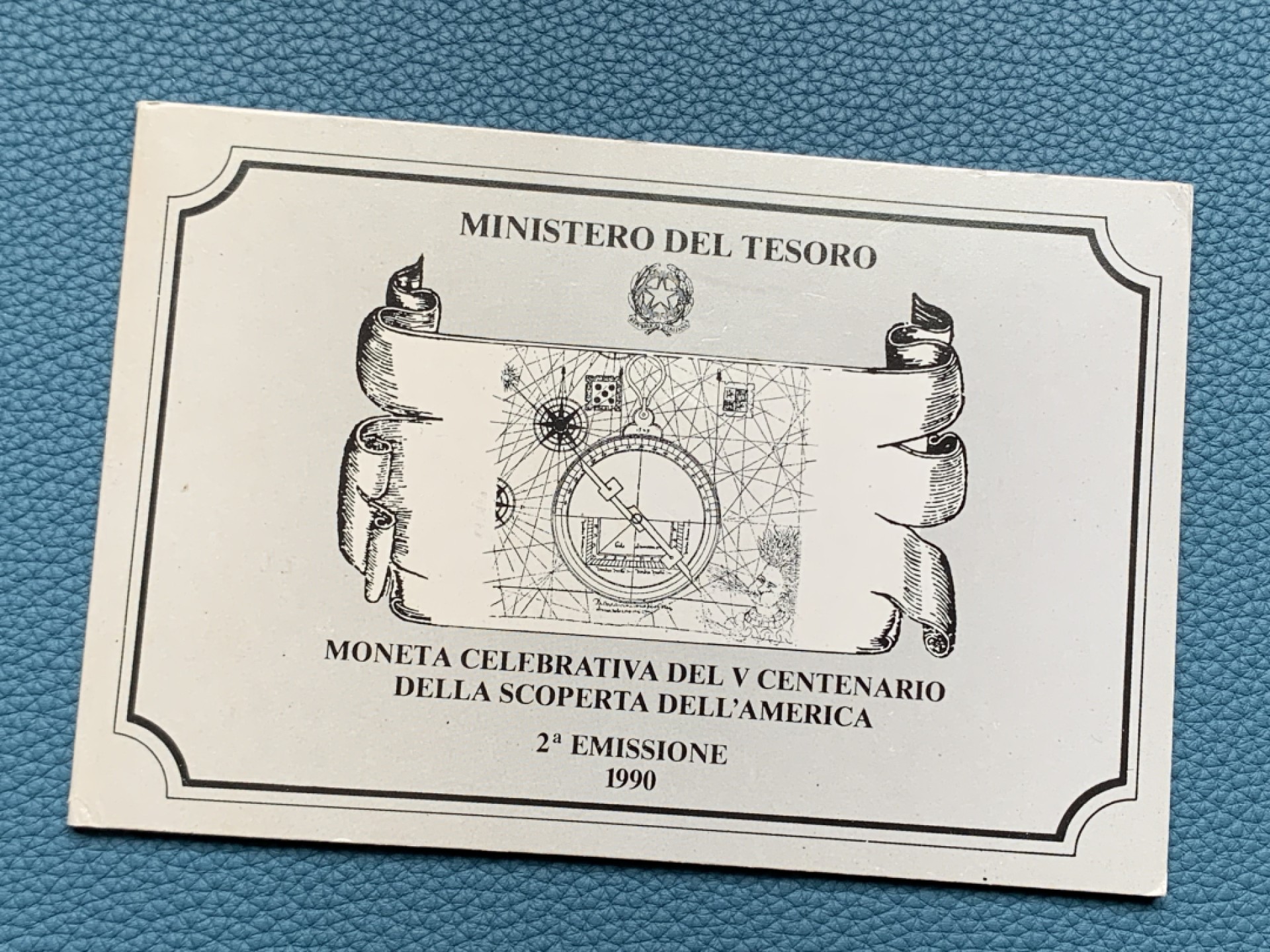 《竞宝斋》第154场-周日，周一，周四 3场 (全场包邮) 卡装 意大利1990年 哥伦布 500里拉银币 