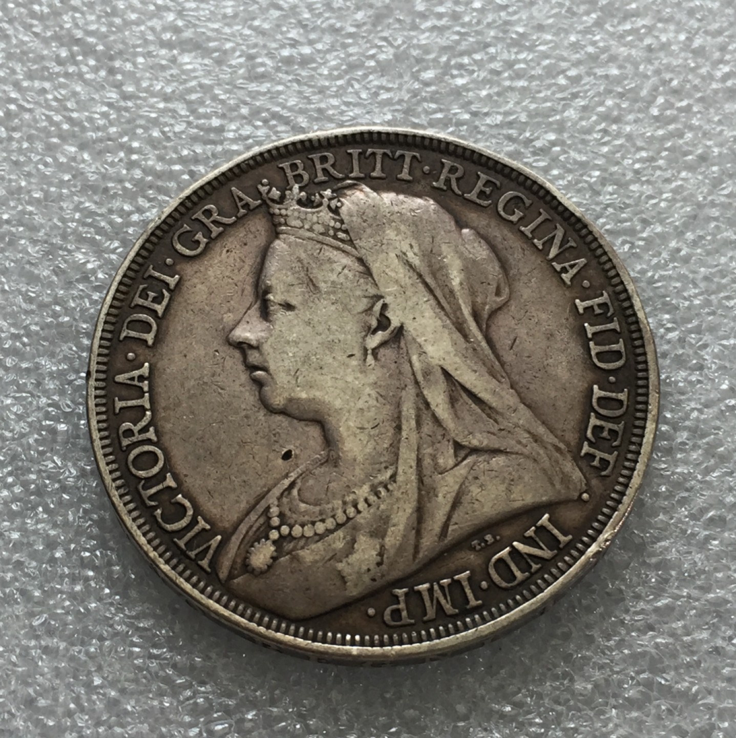 方圆集藏第三期专场 6584-英国1897年维多利亚女王披纱马剑银币