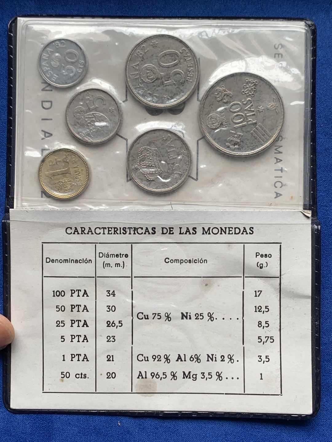 《竞宝斋》第154场-周日，周一，周四 3场 (全场包邮) 西班牙世界杯 1980年 六枚套 黑本装