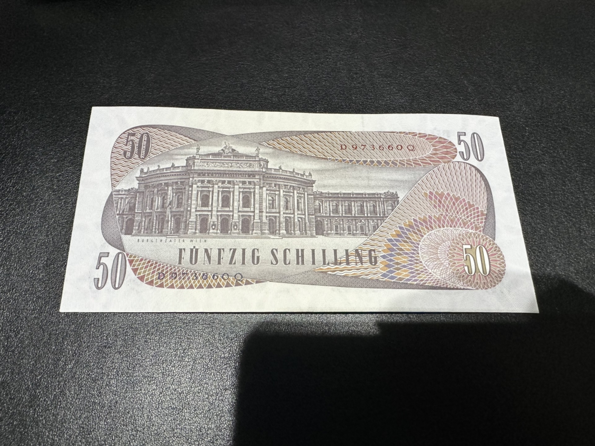 《外钞收藏家》第二百六十二期（连拍第二场） 1970年奥地利50先令 UNC-无折 有潮