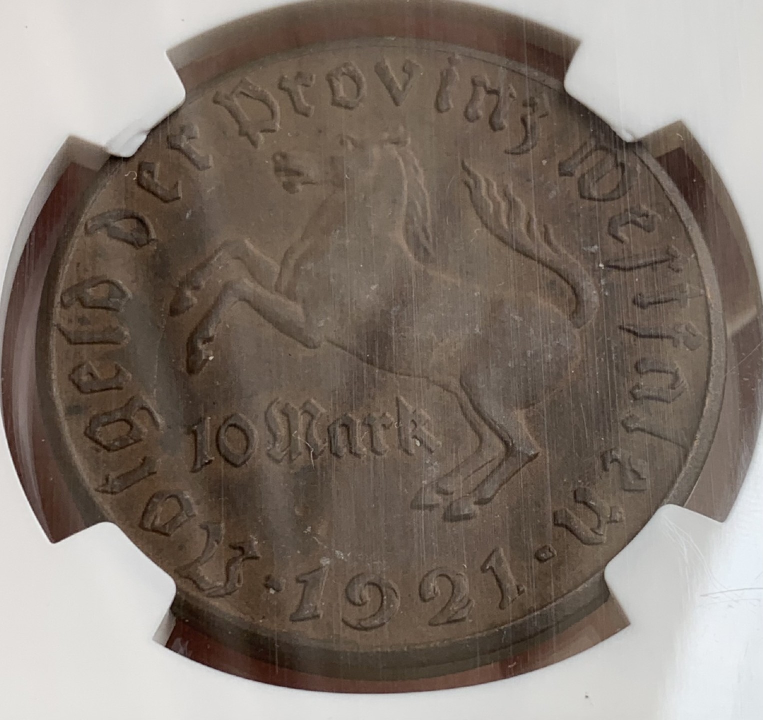 瓶子🏺第87期拍卖会 1921年德国德紧时期10马克（MS61BN）